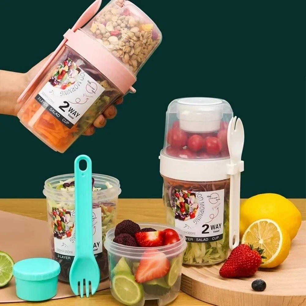 Meal Prep Oatmeal Jars - المحمولة كوب للسلطة الإفطار كوب الغذاء