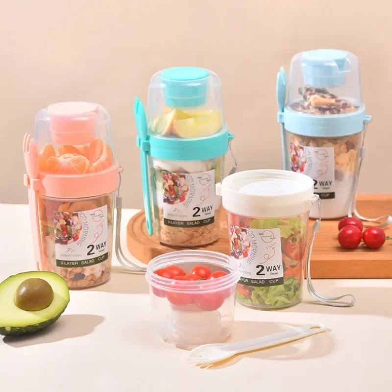 Meal Prep Yogurt Containers - كوب سلطة محمول كوب دقيق الشوفان