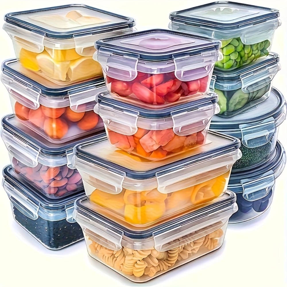 Meal Prep Microwave - حاوية طعام محكمة الإغلاق مع غطاء،