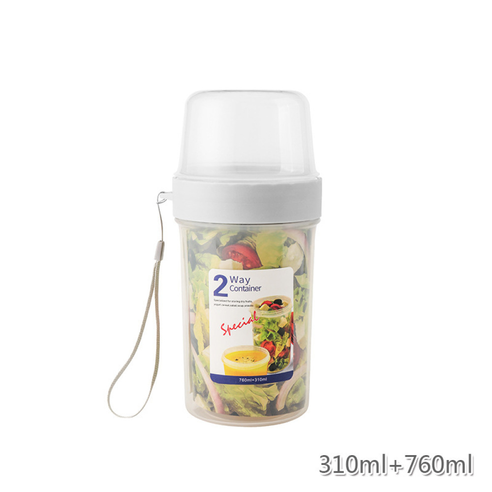 Meal Prep Yogurt Containers - حاوية طعام محمولة مزدوجة الطبقات مانعة