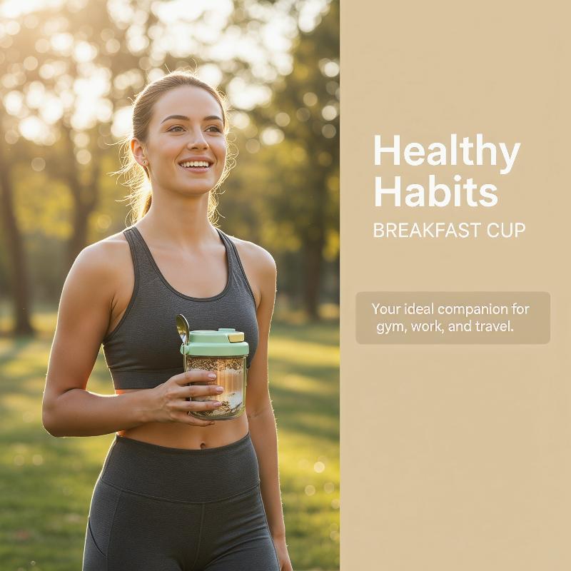 كوب إفطار محمول للشوفان والحبو - مراجعة Meal Prep Yogurt Containers وسعره