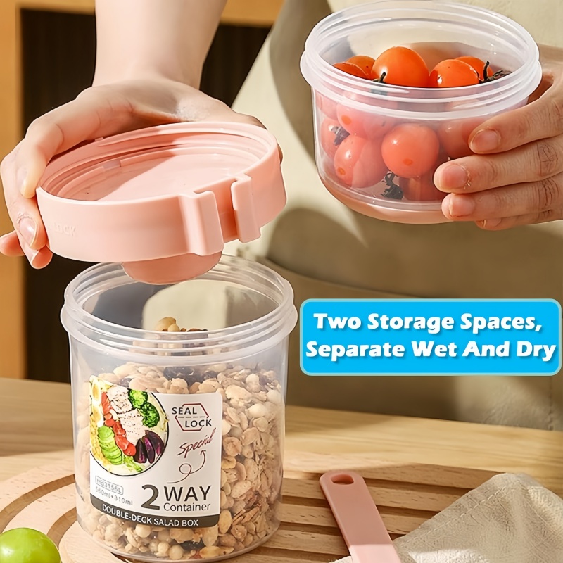 كوب سلطة محمول، كوب شوفان مزدو - مراجعة Meal Prep Yogurt Containers وسعره