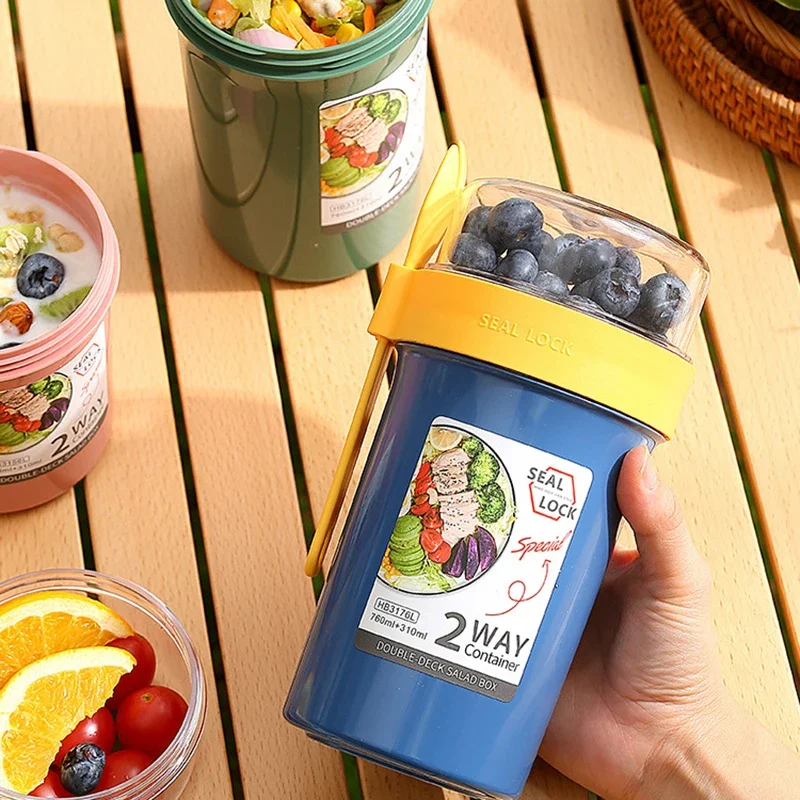 بينتو علب الاغذية سلطة الشوفان - مراجعة Meal Prep Yogurt Containers وسعره