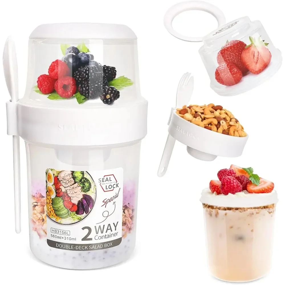 كوب سلطة أكواب الإفطار المحمول - مراجعة Meal Prep Yogurt Containers وسعره