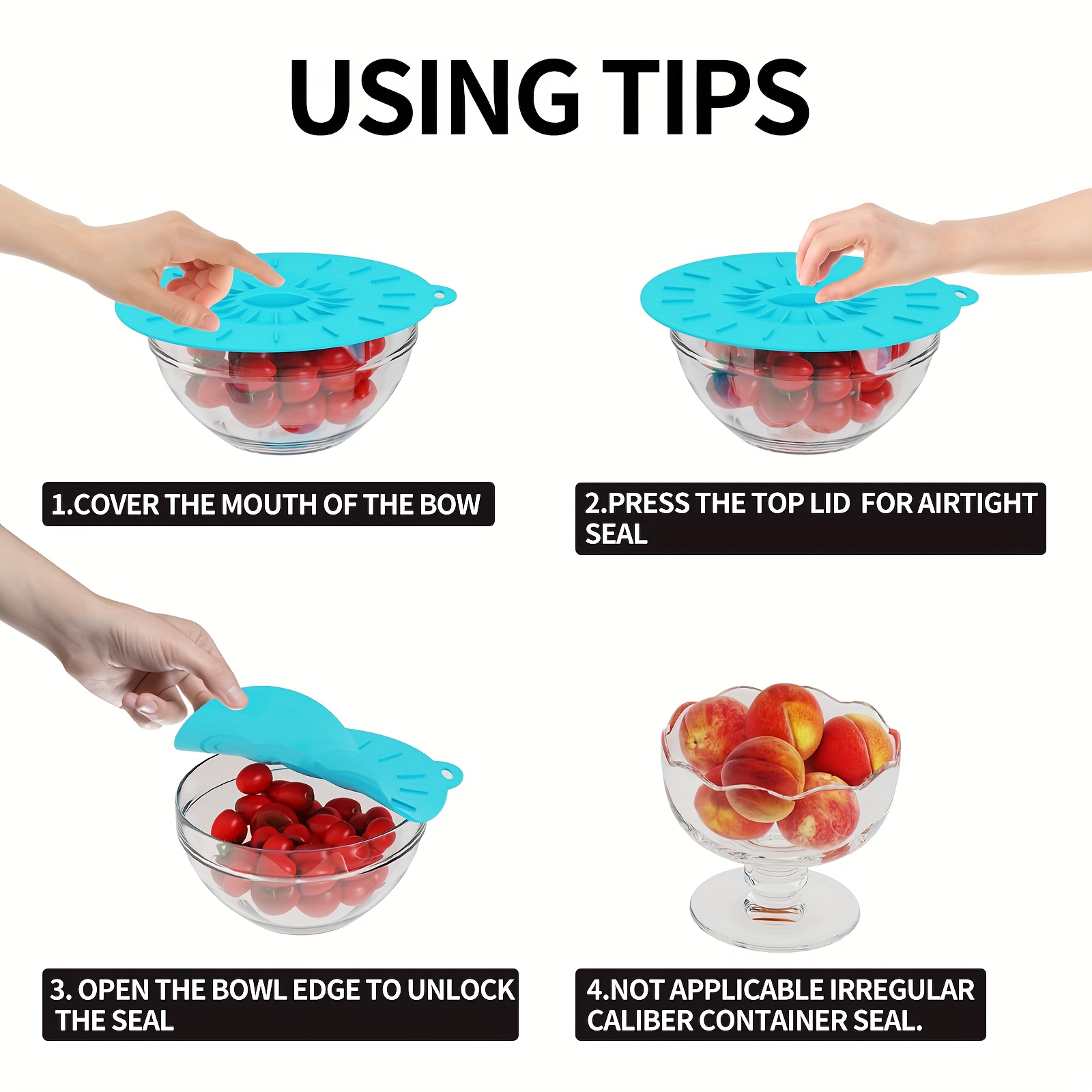 أغطية سيليكون من 5 قطع، أغطية  - مراجعة Meal Prep Microwave وسعره