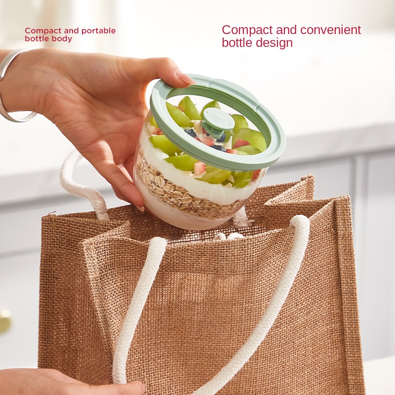 وعاء زجاجي لتخزين الشوفان اللي - مراجعة Meal Prep Yogurt Containers وسعره