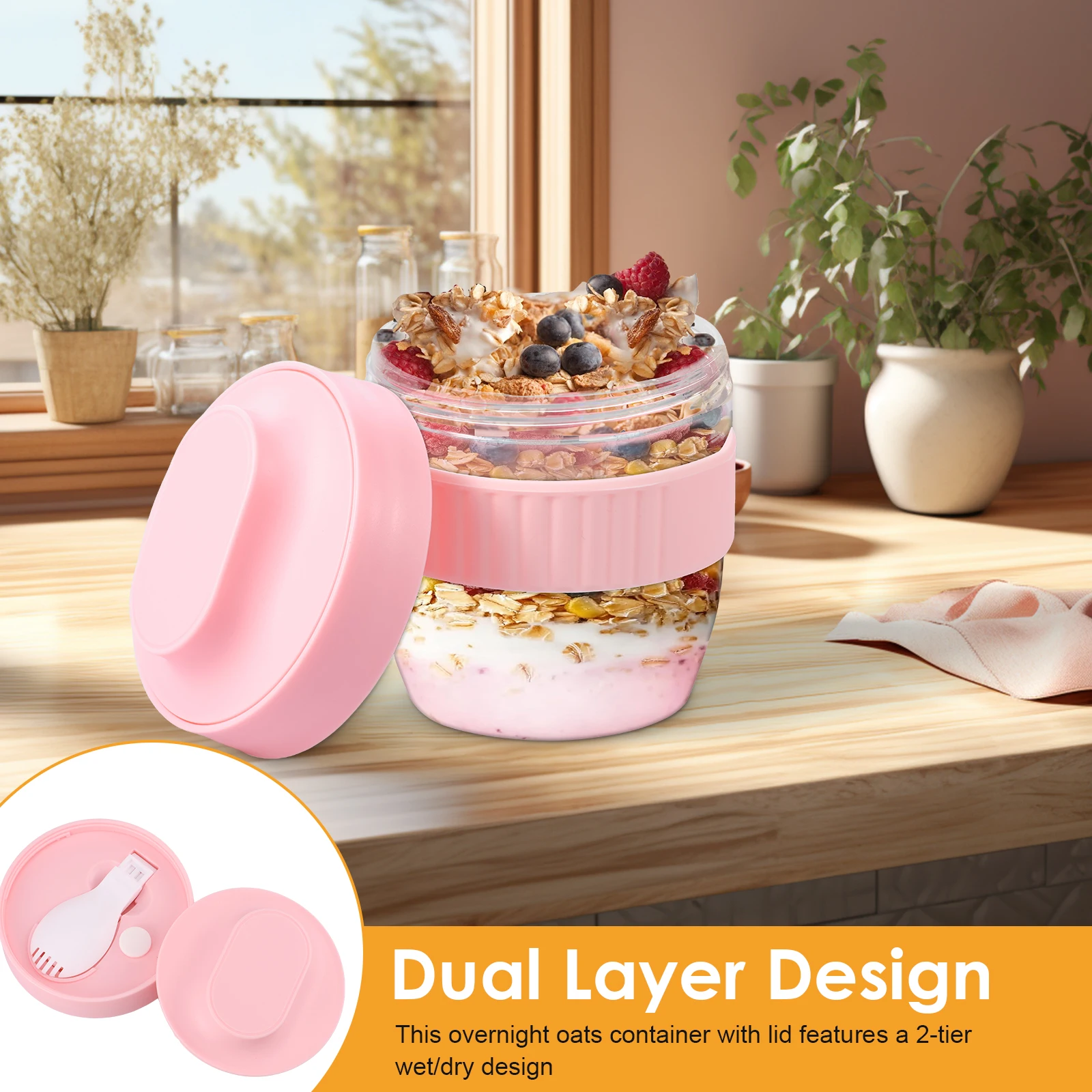 وعاء للشوفان المخفوق مزدوج الط - مراجعة Meal Prep Yogurt Containers وسعره